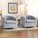 Raulin 28'' Wide Modern Wide Soft Linen Upholstered Tufted Arm Accent Chair with Swivel
