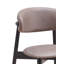 Chaise d'appoint en microfibre polie grise et finition noire (ensemble de 2)