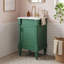 Meuble-lavabo en bois avec lavabo, tablette réglable et porte