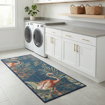 Tapis intérieur / extérieur bleu marine Rolla