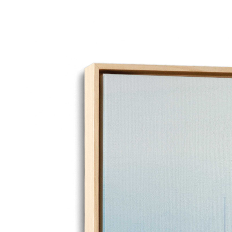 «Misty Marina» par Lori Deiter, reproduction d'art, 40 W x 30 H, Tan, Framed Canvas