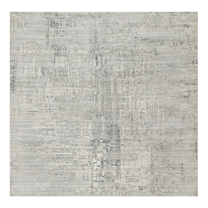 Tapis unique gris 8 pi 1 po x 8 pi 1 po Tomicko