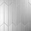 Frosted Reflections 3 in. x 11.75 in. Frosted Glass Mirror Straight Edge Chevron Decorative Kitchen & Bathroom Wall Tile