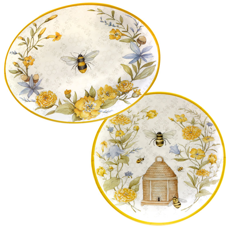 Ensemble de 2 assiettes certifiées International Bee Sweet