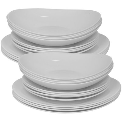 Glass Dinnerware Set 12 Piece - Service for 4