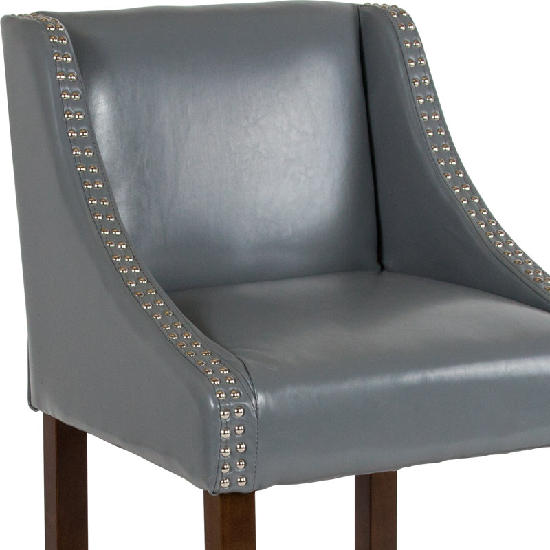 Tabouret de bar Desaria, Tabouret de comptoir 24 po, Gris clair
