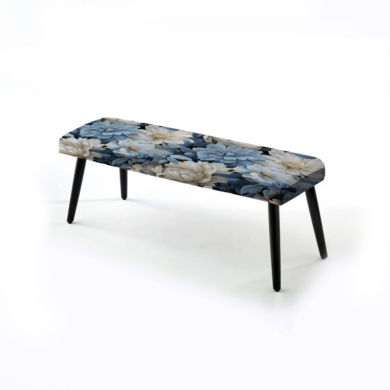 Banc rembourré noir, Misty Whispers Moody Patterns I