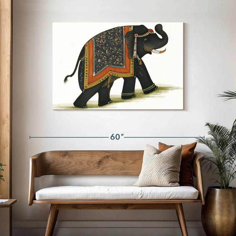 India Elephant I Light, 30" H x 45" W