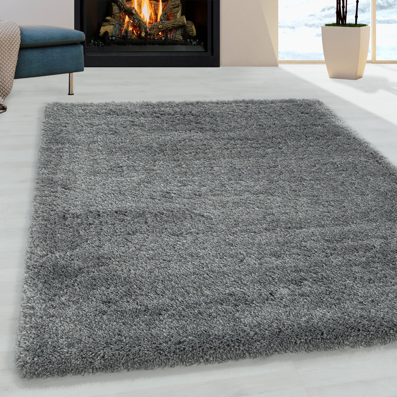 Beate Solid Colour Shag Area Rug, Rectangle 240 x 340cm