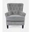 Fauteuil capitonné en mélange de polyester de 33 po de largeur Ines-1624259903
