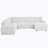 Oversized Modular Storage Sectional Sofa Couch for Living Room with Convertible Sleeper