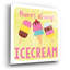  «Icecream» par Erin Clark, art mural en verre acrylique, 24 po x 24 po-413070098