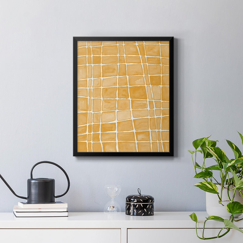 Square Bluff IV, toile encadrée de qualité supérieure - prête à être accrochée, H 20 po x l 16 po, Noir