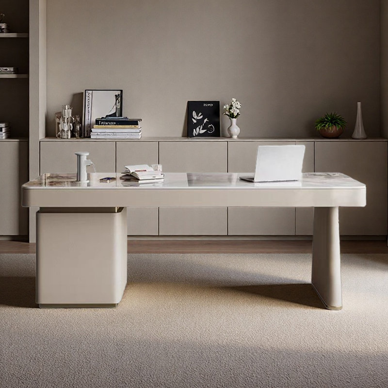 Table d'écriture / d'étude simple en granit, H 29,53 po x l 70,87 po x P 27,56 po