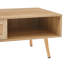 Table basse en rotin de 41,34 po, porte coulissante pour le rangement, pieds en bois massif, table de salon moderne-129622138