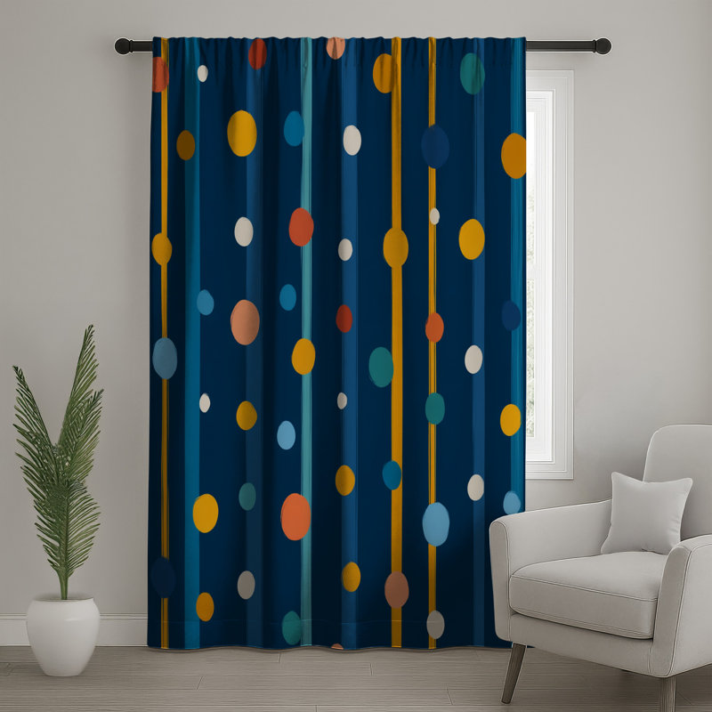 Rideaux à pois, voilages et voilages à pois - 1 panneau, 50 po x 92 po - 1 panneau, Transparent