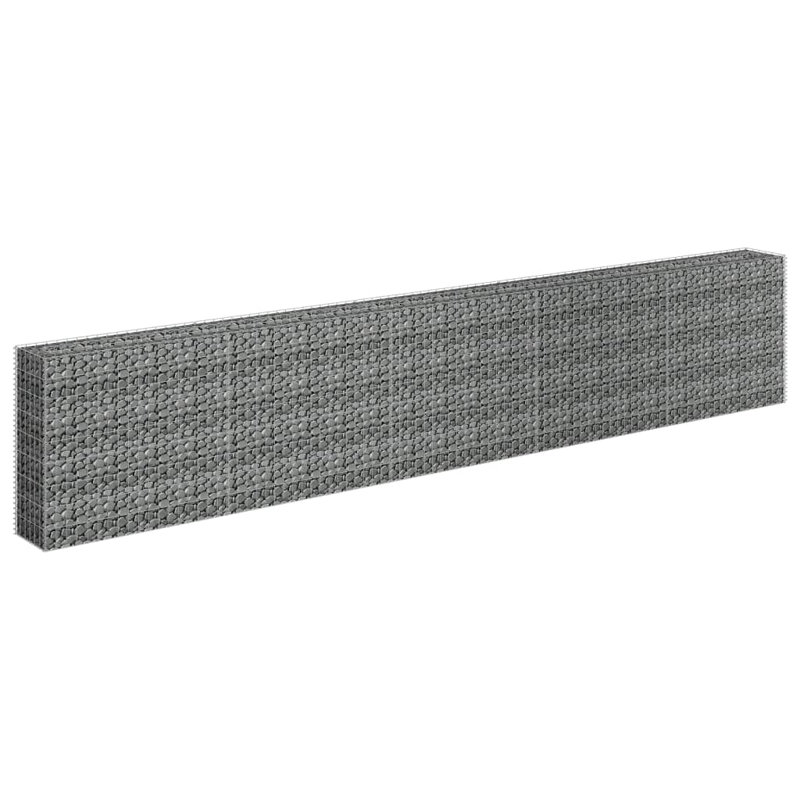Jardinière surélevée Gabion, H 35,4 po x l 177,2 po x P 11,8 po