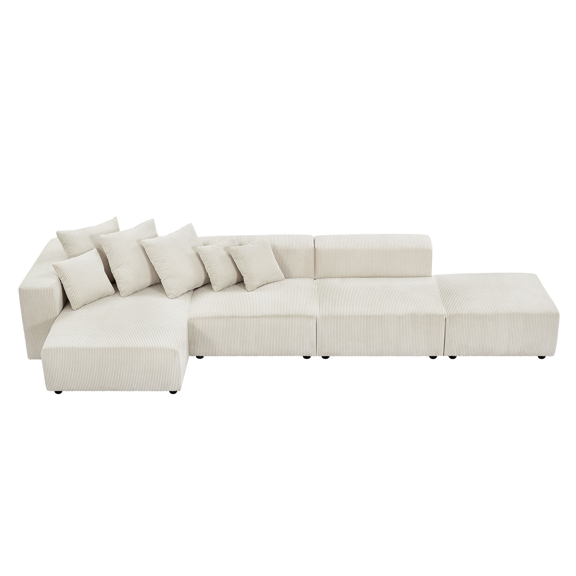 Latitude Run® Bellatrix 4 - Piece Corduroy Sectional | Wayfair