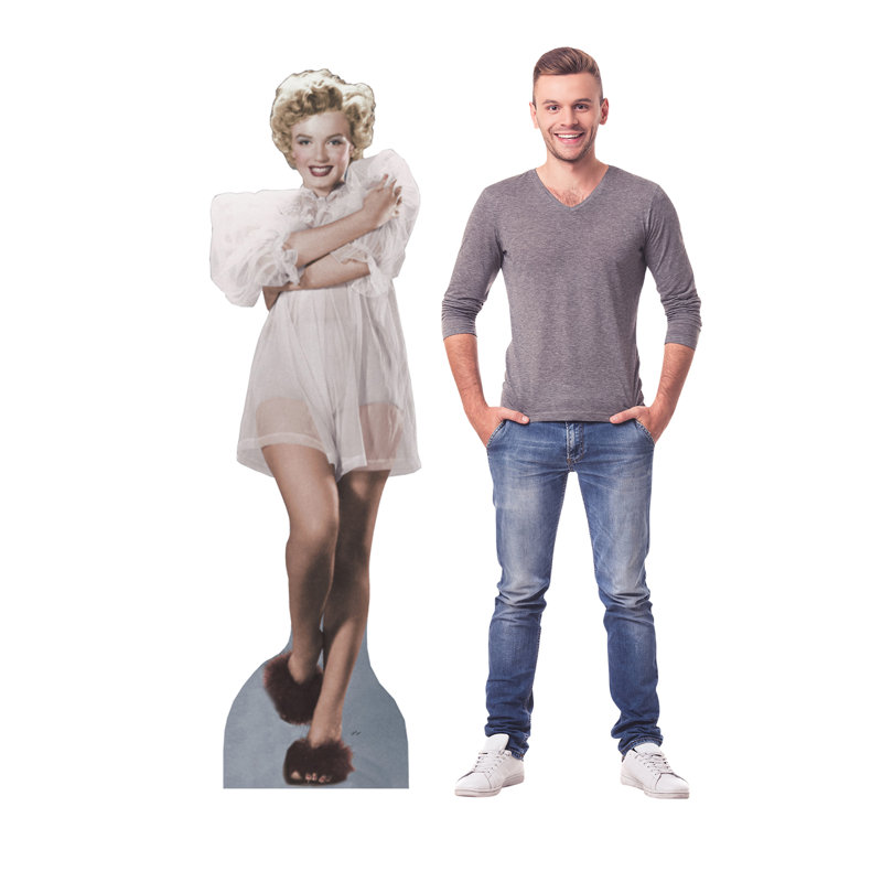 Marilyn Monroe Lifesize 70'' White Cardboard Standup Poster
