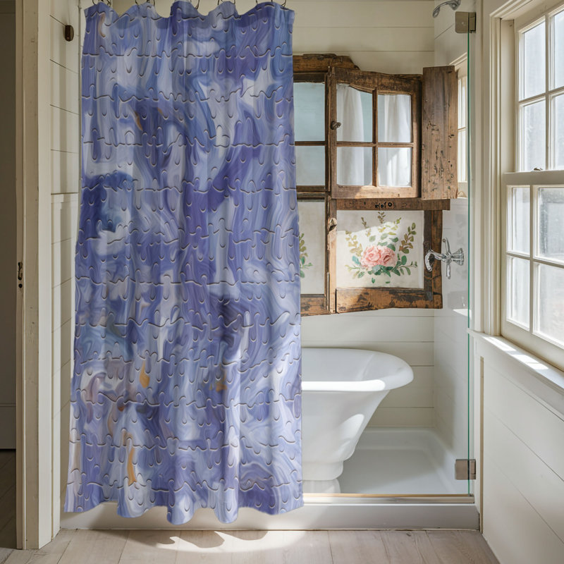Casse-tête de puzzle - Rideau de douche haut de gamme, H 74 po x l 71 po