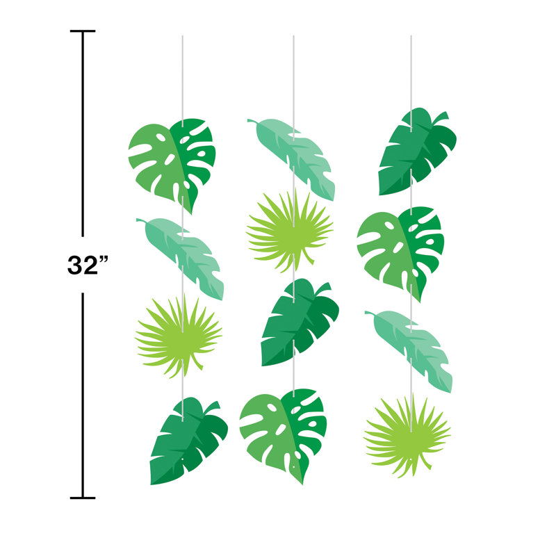 Green Jungle Theme Paper Birthday Decoration Kit
