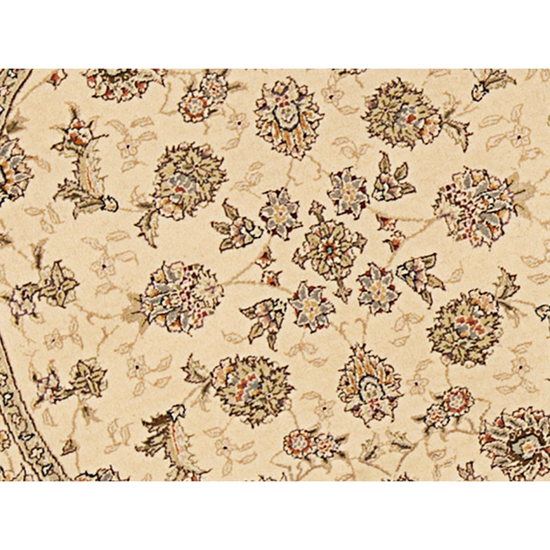 High-Quality Hand-Knotted Ivory Area Rug