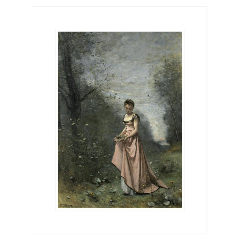 «Springtime of Life» par Jean-Baptiste-Camille Corot, impression giclée encadrée, 21.75" H x 16.99" W