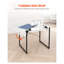 Table de couture blanche multifonctionnelle avec tablette latérale pliable et rangement réglable, bureau d'ordinateur à pattes en acier pour la maison ou l'atelier