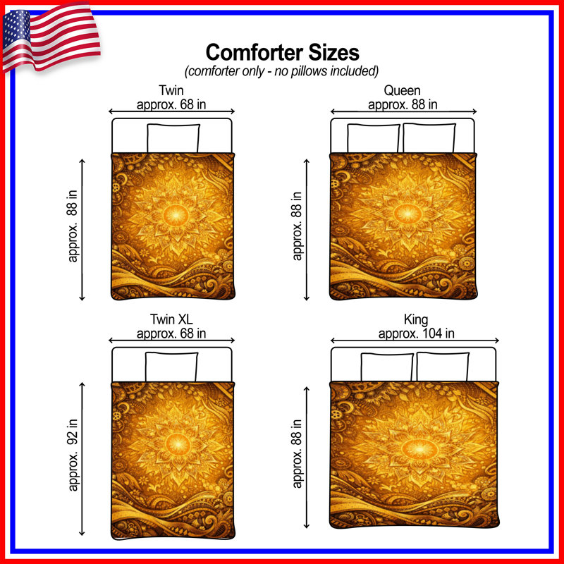 Édredon complexe Golden Mandala, Simple extra long