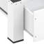 Laveuse et sécheuse à piédestal avec tablettes coulissantes en acier blanc 54,5 po x 27,2 po x 12,8 po