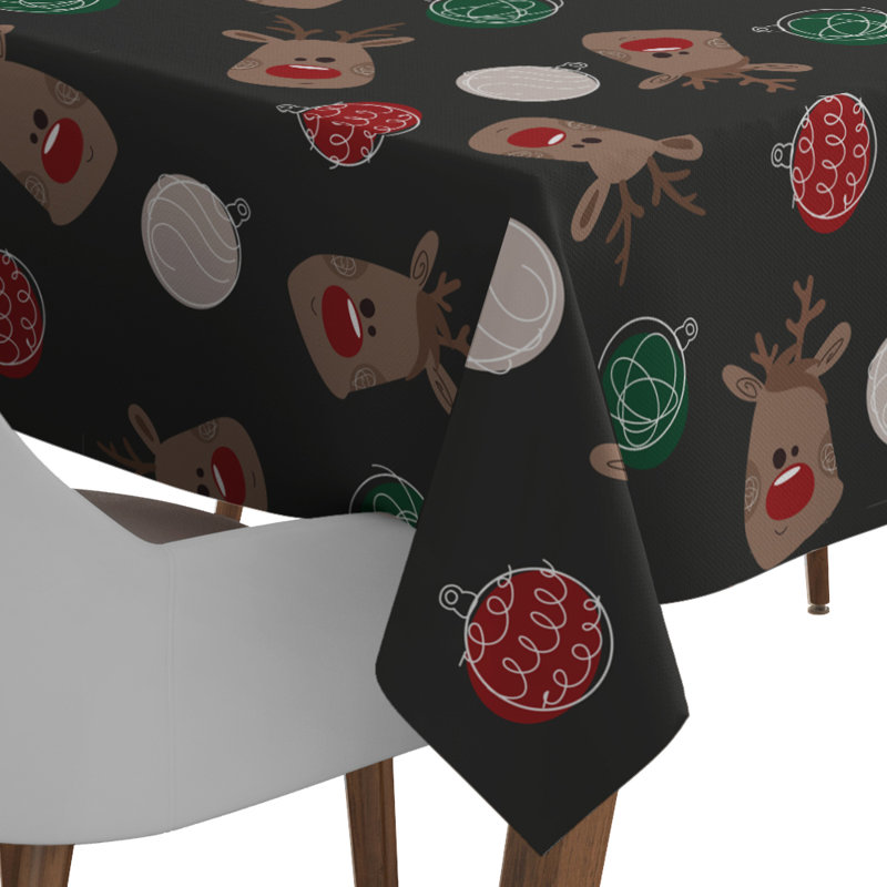 Nappe de Noël abstraits Brasstown, L 52 po x l 52 po