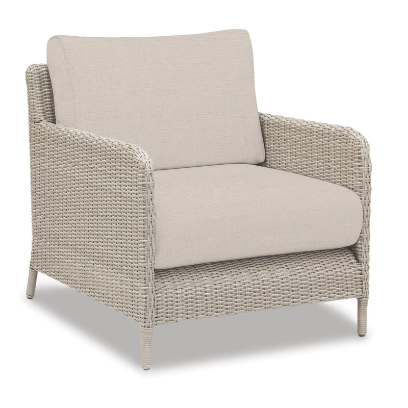 Chaise longue d'extérieur Manhattan avec coussins Sunbrella, Toile lin Sunbrella®
