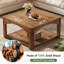 Solid Wood Four Leg Coffee Table with Storage