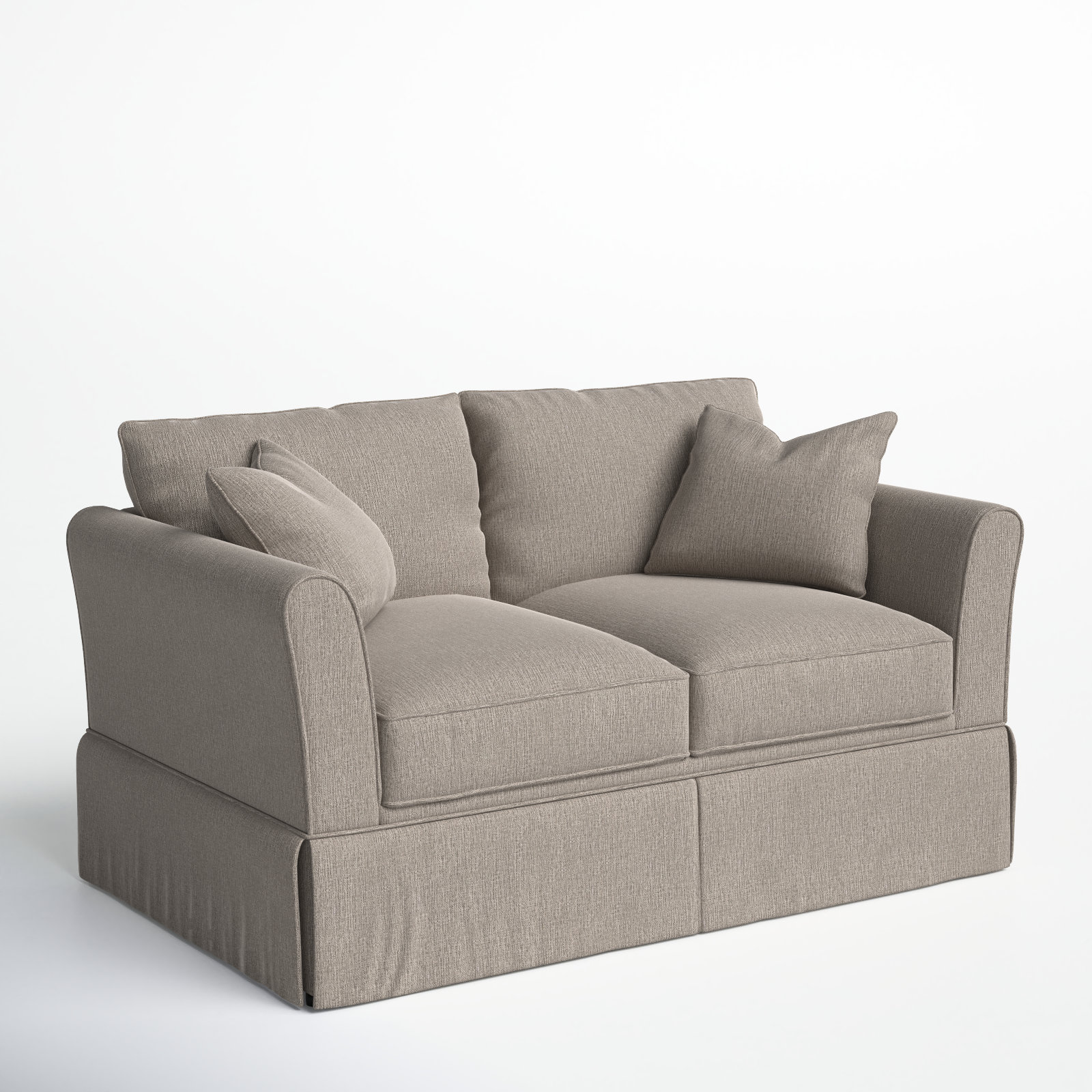 Shelby 60'' Upholstered Sofa, Drusky Linen Sustain® Basketweave