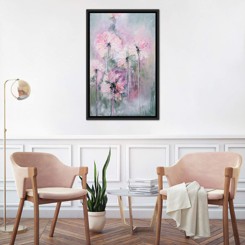 «Gentle Summer Rain», reproduction d'art, H 26 po x l 18 po x 1,5 po, Cadre noir vieilli