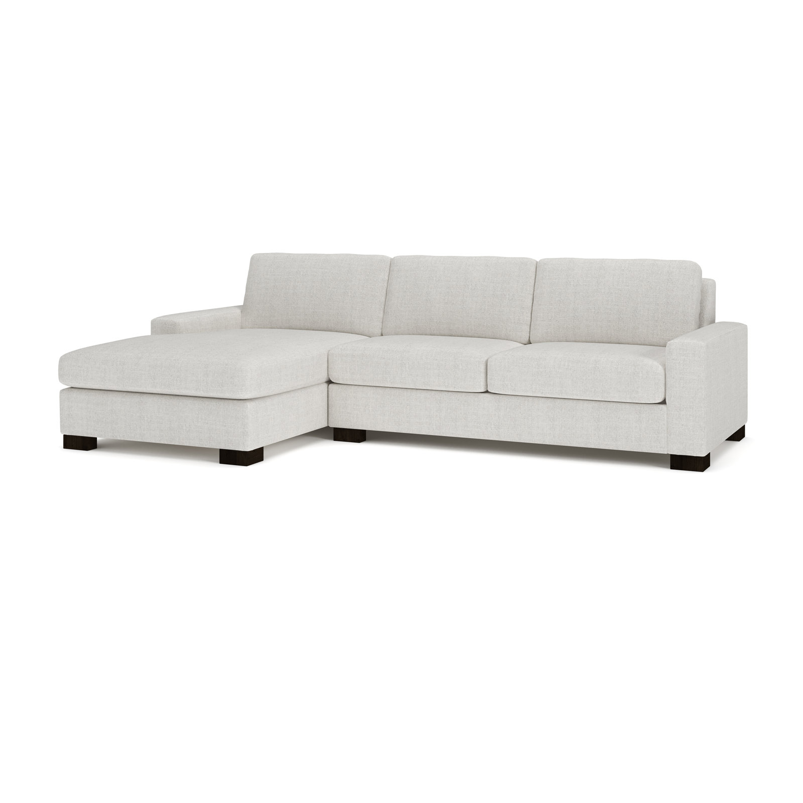 Jonie Chaise Sectional, Left Hand Facing, Monique Oyster Textured Chenille