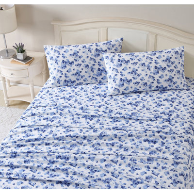 Laura Ashley Cotton Flannel Cozy Sheet Sets