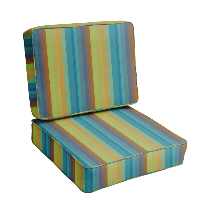 Coussin de siège / dossier Astoria intérieur / extérieur Sunbrella, Sunbrella® coucher de soleil Astoria, H 23 po x l 23,5 po
