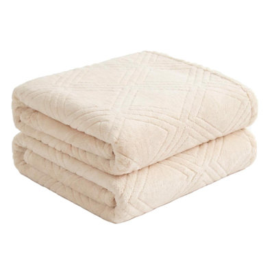 Couverture molletonnée en polyester moelleux Alaska