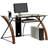 Taber Glass Top Computer Desk