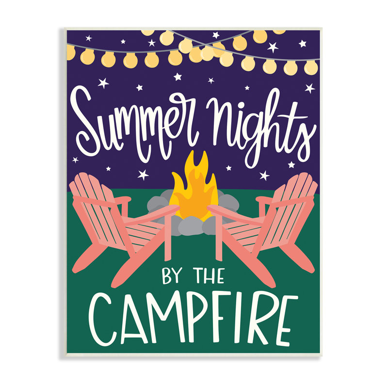 «59_Summer Nights By Campfire», art mural sur toile tendue ciel étoilé par Taylor Shannon Designs, H 15 po x l 10 po