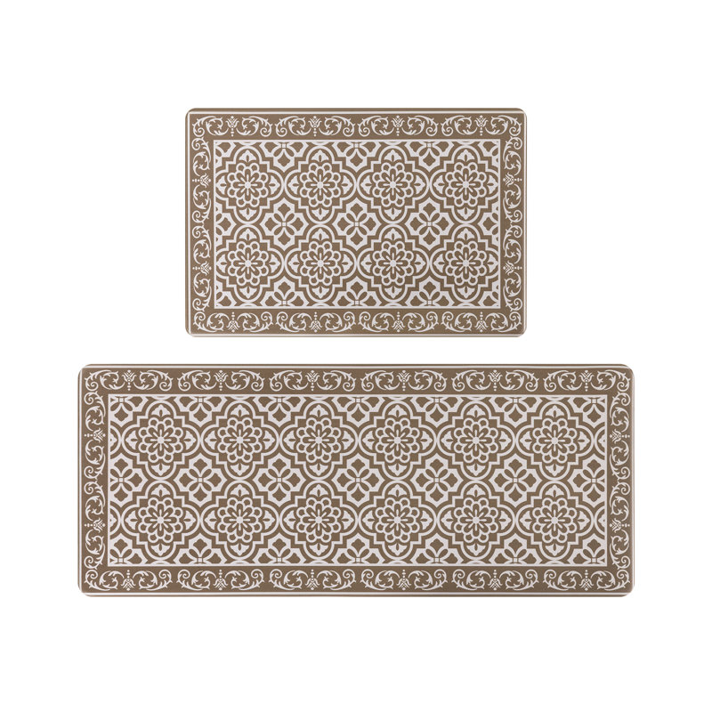 Tapis de cuisine antidérapant et antidérapant, Brown