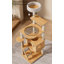 Arbre à chat minimaliste en bois avec sisal, flanelle et capsule pour usage domestique