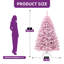Arbre de Noël artificiel rose 4,5 pi avec éclairage réglable-42371725