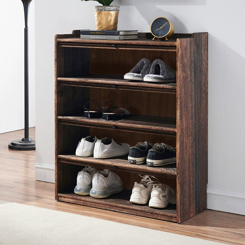 Nut-Brown Solid wood Shoe Storage