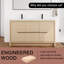 Meuble-lavabo double 60 po avec plateau en résine