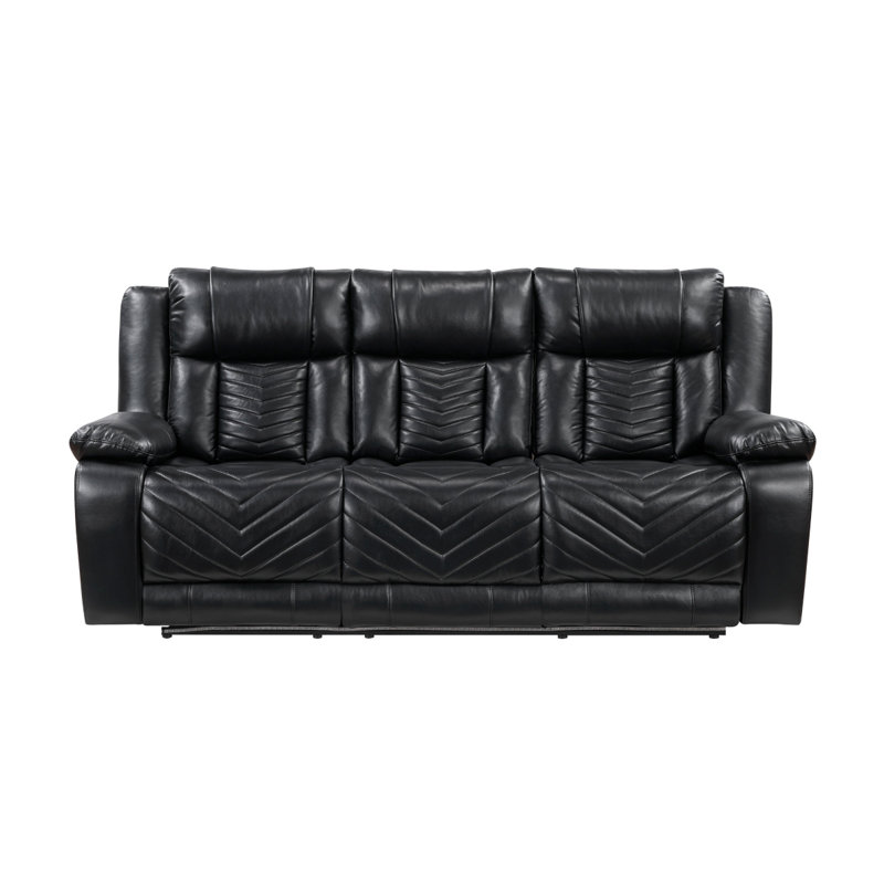 Canapé inclinable noir Huron
