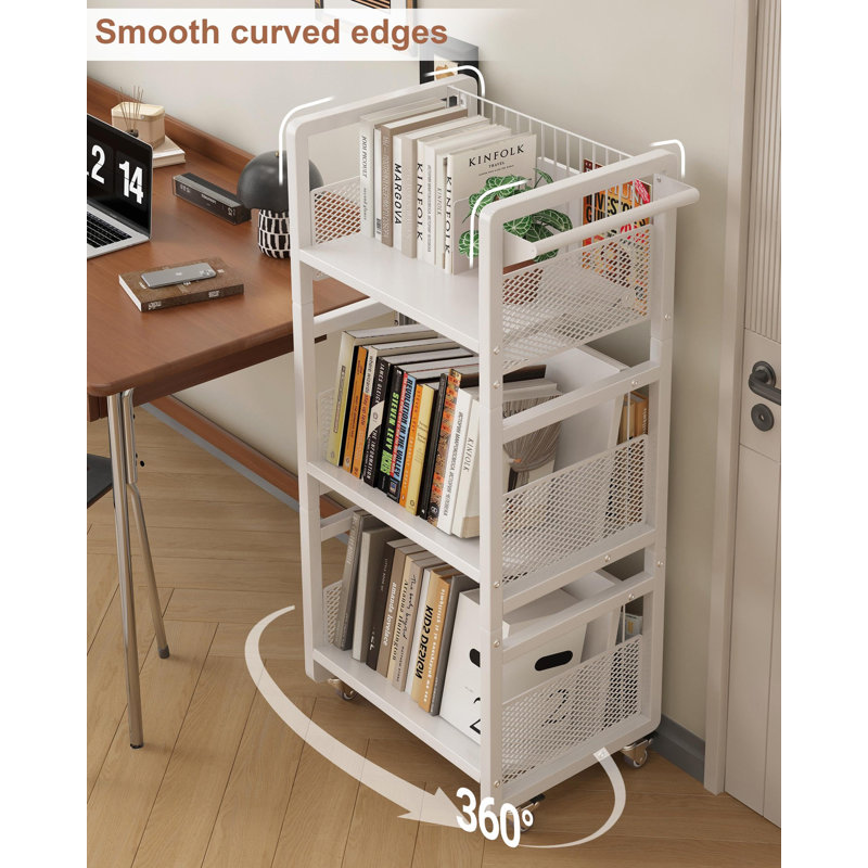 95cm H x 44cm W Book Cart, White