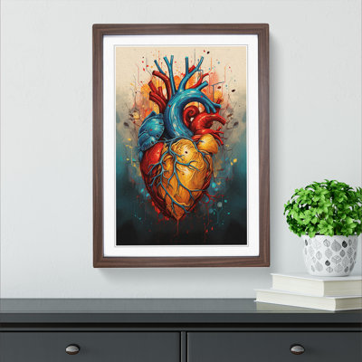 Anatomical Heart Abstract - Framed Print
