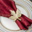 Metal Maple Gold Napkin Rings